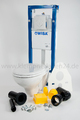 Wisa WC-Set, Wand-WC kurz 48cm,Wisa XS WC-Vorwandelement, WC-Sitz soft closing 