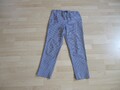 Peter Hahn Damen Hose Gr. 42 blau-weiß kariert Gummizug wie neu