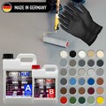 Epoxidharz Bodenbeschichtung Bodenfarbe Universal 2 in 1 Betonfarbe + Handschuhe