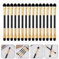 15x Lidschattenpinsel Doppel-Applikator Pinsel Schwämmchen Augen Schmink Brush
