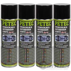 4x500ml PETEC STEINSCHLAG & UNTERBODENSCHUTZ KAUTSCHUK SCHWARZ SPRAY ROSTSCHUTZ