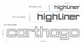 Carthago HIGHLINER Aufkleber, wohnmobil Premium-Look 3D, highliner Aufkleber
