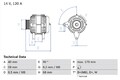 BOSCH Lichtmaschine Generator Lima 0 986 040 360 +68.44€ Pfand für TRANSPORTER 2