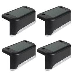 4STK LED Solarleuchten Zaunleuchte Wandlampen Gartenleuchte Außen Treppen Lampe