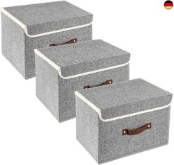 TYEERS Faltbare Aufbewahrungsbox mit Deckel, Stoff, Waschbare, Kisten