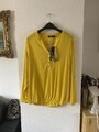 Damen Bluse Hemd 42 44 Langarm Enjoy 100% Viskose Gelb
