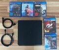 Sony PlayStation 4 500 GB Schwarz, Inkl. 5 Spiele, Ohne Controller