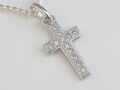 Baby Kinder Kreuz Anhänger Kette Echt Silber 925 schmuck Taufschmuck Taufkette