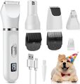 4 in 1 Tierhaarschneider Profi Schermaschine Akku Rasier Trimmer für Hunde Katze