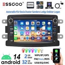 32G Android 14 Autoradio Carplay RDS Navi Kamera Für Renault Dacia Duster Dokker