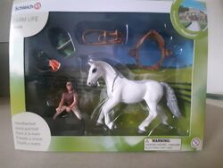 Reiterin mit Lipizzaner Stute Schleich 41433 Farm Life Spielset Tiere NE Neu OVP