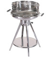 ACTIVA Grill Rundgrill Ibiza Holzkohlegrill aus Edelstahl ca. 48cm Grillfläche