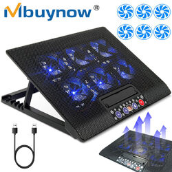NOTEBOOK LAPTOP KÜHLER COOLER KÜHLPAD STÄNDER 6x LED LÜFTER | Für 12-17 ZOLL