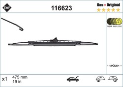 SWF Wischblatt Scheibenwischer DAS ORIGINAL SINGLE 116623 für VW HYUNDAI FIAT 3