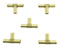 100x  T-Stück Druckluft Schlauchverbinder Messing T Stück 12mm 