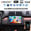 Für BMW E39 E53 X5 5er 1999-2005 DAB+ Autoradio Android 14 Carplay GPS Navi WIFI