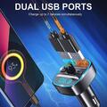 Bluetooth-5.0 Wireless Car FM Transmitter MP3 Player Charger-Adapter 2 USB Heiß