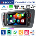 DAB+ Android 14 Carplay Autoradio GPS Navi WIFI Kam Für Seat Ibiza IV 6J 2009-13