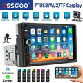 1 DIN Autoradio 7 Zoll Carplay Android Auto Bluetooth USB AUX TF Mikrofon Kamera