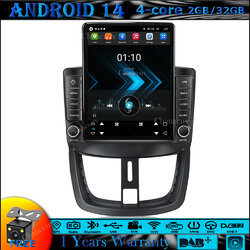 9.7"Android14 Autoradio Carplay GPS Navigation DVR DAB For Peugeot 207 2006-2015