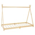 Kinderbett / Matratze Bett Hausbett Lattenrost Tipi Betthaus Holzbett 90x200 cm