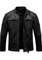 Herren Echtleder Jacke Biker Zipper Lederjacke 9134