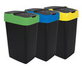 Abfalleimer mit Schwingdeckel 60 L - 3er Set - Abfall Behälter Sammler Mülleimer