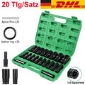 20 Tlg Schlagschrauber Nüsse Sw 8-32 Mm Kraft Steckschlüssel Nuss-Set 1/2 Zoll