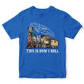 T-Shirt Jungen This Is How I Roll Dampfzug Geburtstag Geschenkidee für Sohn Vintage
