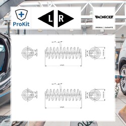 2x ORIGINAL® Monroe SP2923 Fahrwerksfeder Vorne passend für Renault Espace IV