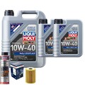 Motoröl 10W40 LIQUI MOLY Mos2 Leichtlauf 7L+BOSCH Ölfilter +Ölschlammspülung