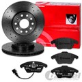 brembo GELOCHTE SPORT-BREMSSCHEIBEN +BELÄGE VORNE für VW GOLF 5 6 TOURAN AUDI A3