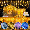 LED Lichterkette Eisregen Innen- & Außen Garten Hochzeit Weihnachtsbeleuchtung