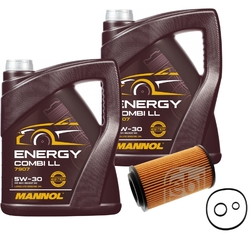 FEBI BILSTEIN Ölfilter 10L MANNOL Energy Combi LL 5W-30 für Mercedes-Benz