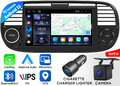 CAM+ 7" IPS Android 13 Auto Autoradio Navi Navigation CarPlay für Fiat 500 07-15
