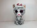 Ty Beanie Boo Kiki 6,5"" Plüschtier - graue Katze Glitzeraugen Stofftier 2019 Sammlerstück 