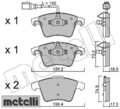 metelli 22-0552-1 Bremsbelagsatz für Scheibenbremse Bremsbelagsatz für VW 