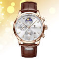 Herrenuhr Armbanduhr Uhr Leder Wasserdicht Klassisch Luxus Braun Schwarz NEU