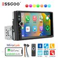 7 Zoll Autoradio Single 1 DIN Carplay/Android Auto USB HD Bildschirm Mirror Link