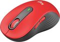 Logitech Signature M650L kabellose Maus in Originalgröße rot