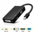 4K Mini DisplayPort zu HDMI VGA DVI Adapter 3-in-1 Thunderbolt Konverter für Mac