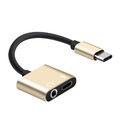  2 STÜCKE USB-Typ C bis 3,5-mm-Audioadapterkabel 2 in 1 Typ-C bis