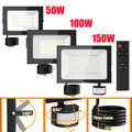  LED Fluter Außenlampe Mit Bewegungsmelder 50W 100W 150W Scheinwerfer Strahler 