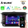 2+64G Android 14 Carplay Android Autoradio Navi für VW Golf 5 6 Passat Caddy Kam