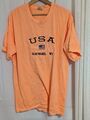 Vintage All Sport Klebelogo T-Shirt Einzelstich XL orange USA Hayward WI