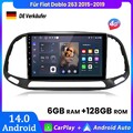 6+128GB Android 14 Autoradio Carplay GPS Navi V1PRO Für Fiat Doblo 263 2015-2019