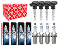 4x FEBI BILSTEIN Zündspule+4x BOSCH Zündkerze Super 4 für Honda Jazz II GD_ GE3