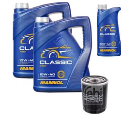 FEBI BILSTEIN Ölfilter 11L MANNOL Classic 10W-40 für Mitsubishi Mirage/Space