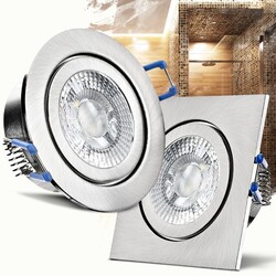 IP44 LED Spots flach 230V Einbaustrahler Einbauspots Bad 5W dimmbar SET Mare