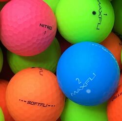 100 Golfbälle Mix Matt Bunt AAAA Lakeballs Top-Qualität Matte Bälle